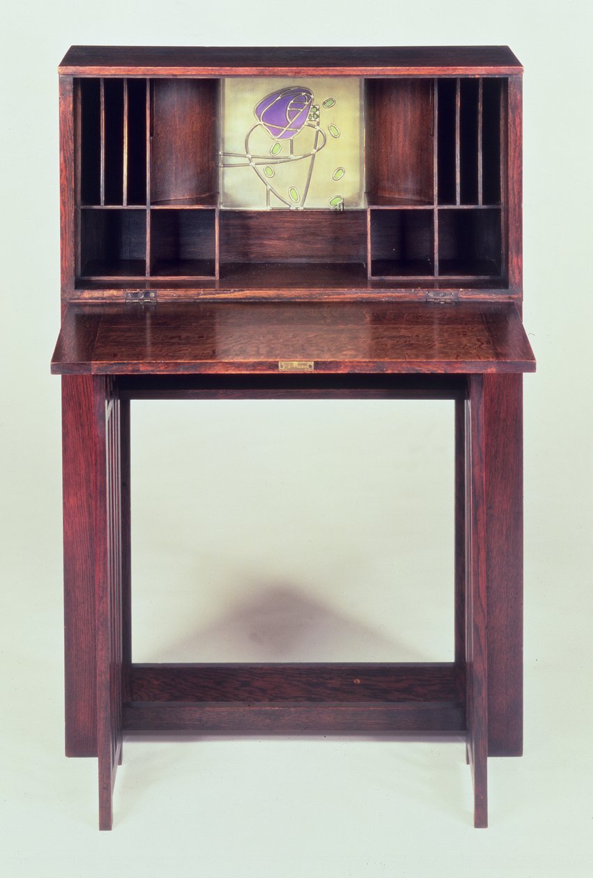 Íróasztal a kék hálószobához Houshillben, 1904 (nyitva, lásd a 45594-et a zárva) alkotó: Charles Rennie Mackintosh