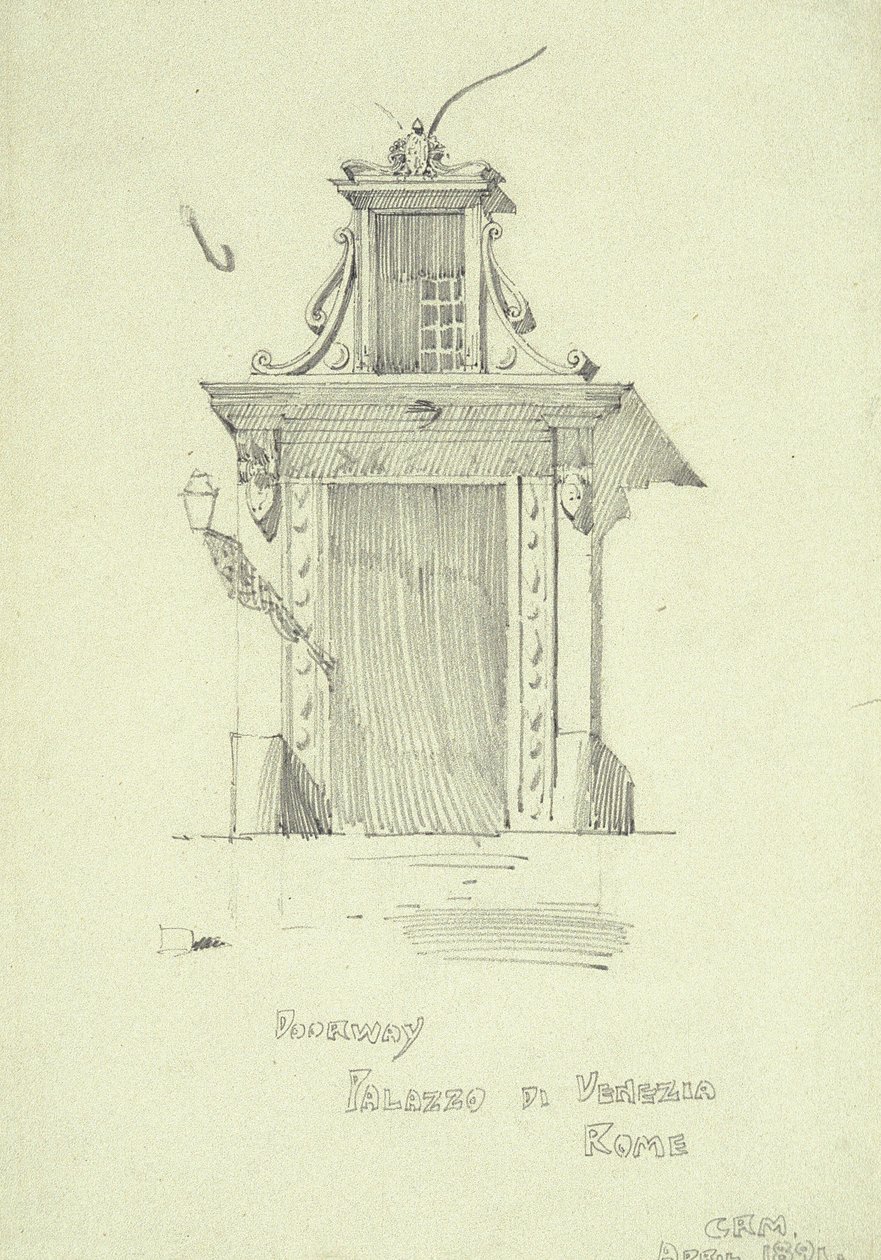 Ajtó, Palazzo di Venezia, Róma alkotó: Charles Rennie Mackintosh