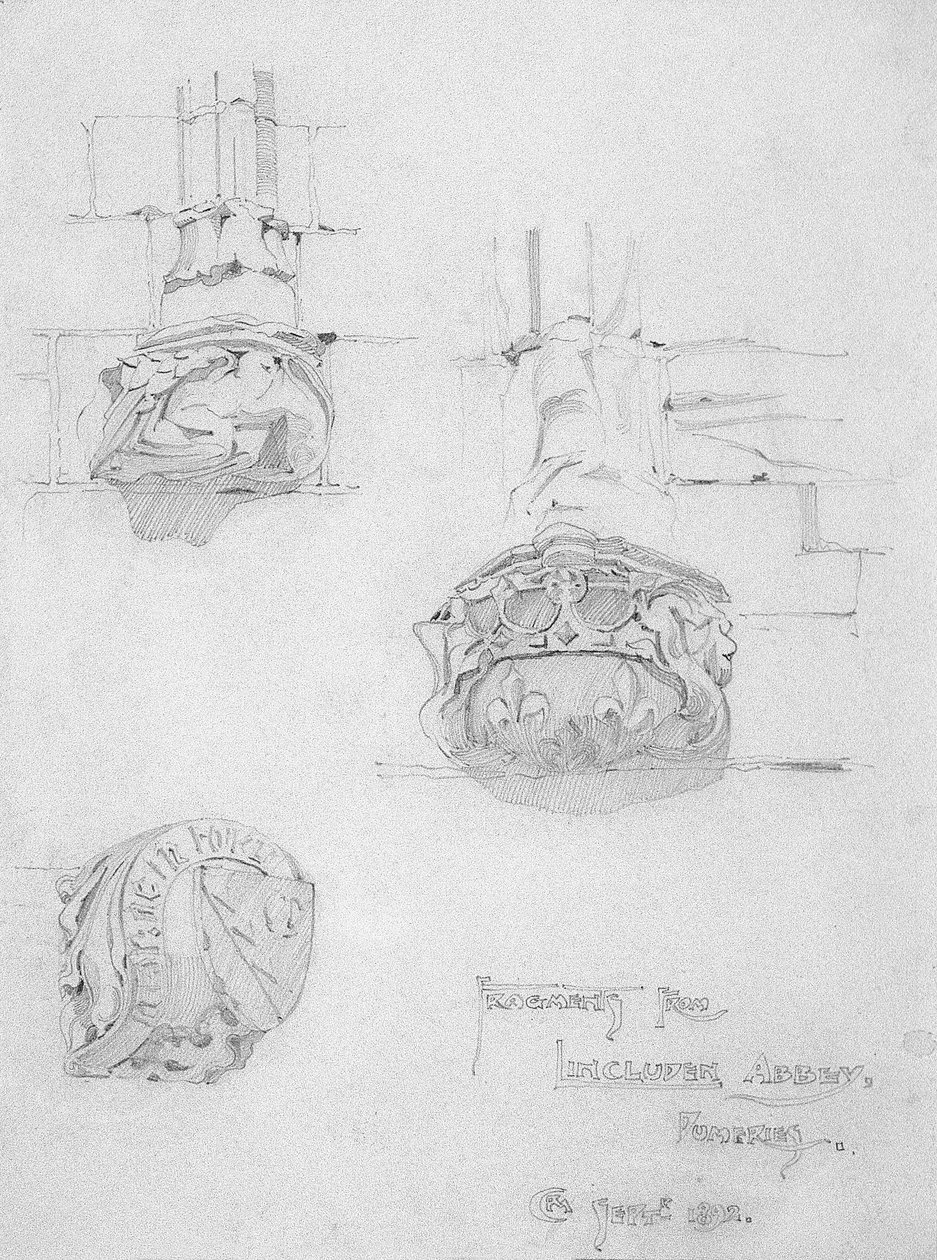 Töredékek a Lincluden apátságból, Dumfries, 1892 alkotó: Charles Rennie Mackintosh
