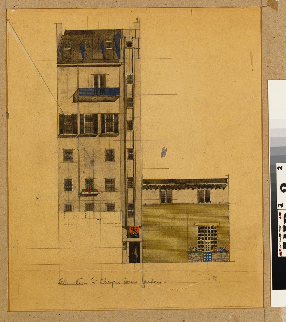 London, Elevation of Proposed Studio in Glebe Place and Upper Cheyne Walk alkotó: Charles Rennie Mackintosh