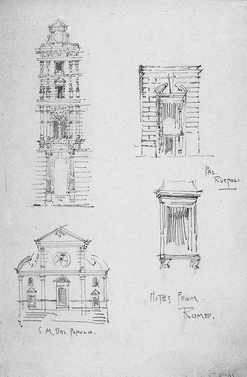 Feljegyzések Rómából, 1891 alkotó: Charles Rennie Mackintosh