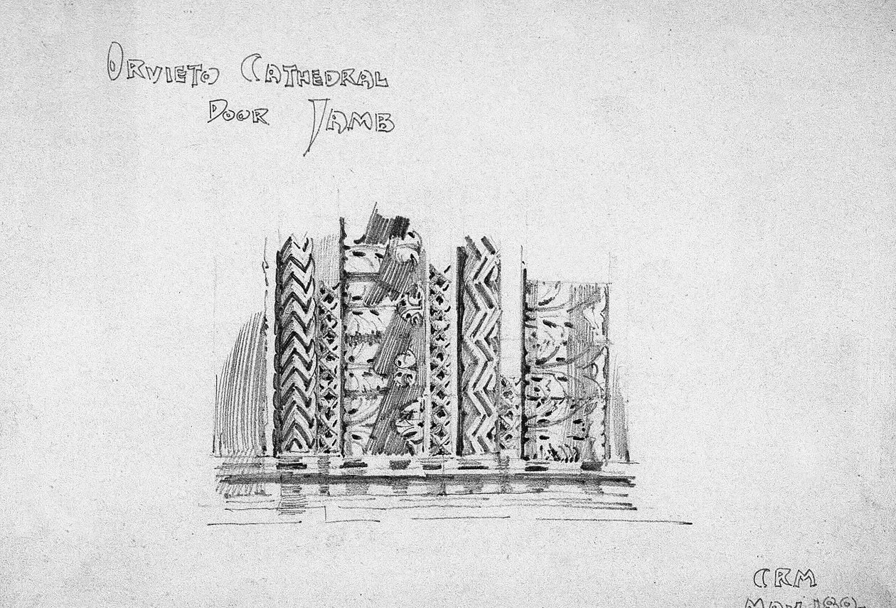 Orvieto katedrális ajtófélfája, 1891 alkotó: Charles Rennie Mackintosh