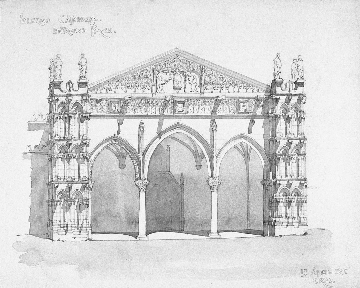 Palermói katedrális bejárata alkotó: Charles Rennie Mackintosh