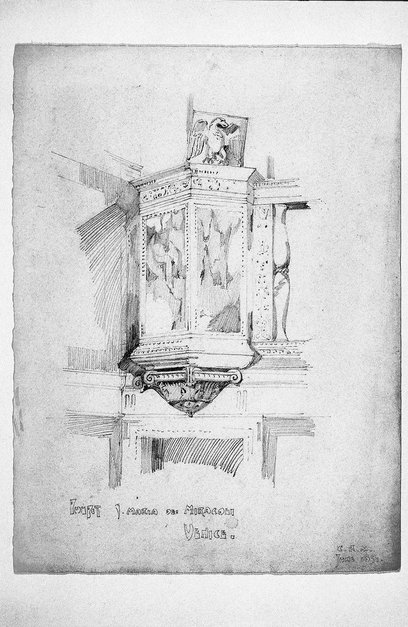 Szószék, S. Maria dei Miracoli, Velence, 1891 alkotó: Charles Rennie Mackintosh