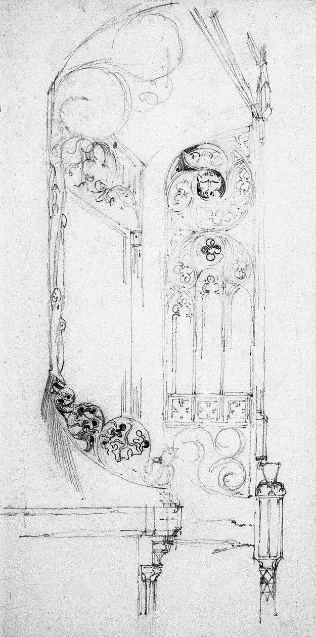 Lépcsőház, 1891 alkotó: Charles Rennie Mackintosh