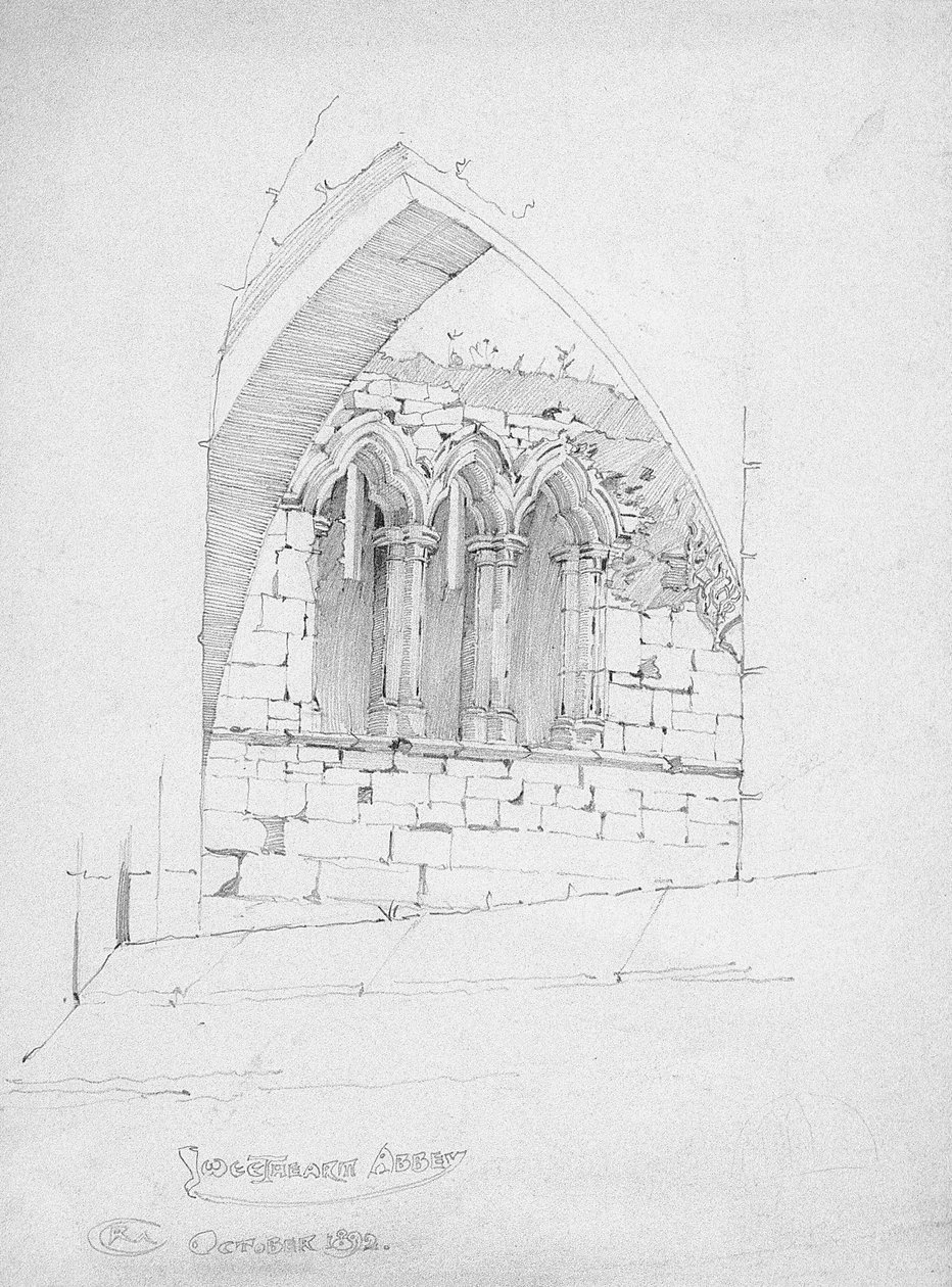 Sweetheart Abbey, 1892 alkotó: Charles Rennie Mackintosh
