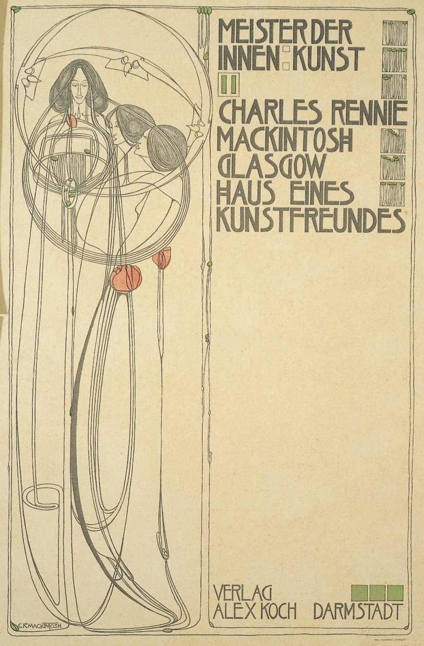 Az Egy művészetbarát házának címlapja (Belsőművészeti mester II), 1902 alkotó: Charles Rennie Mackintosh