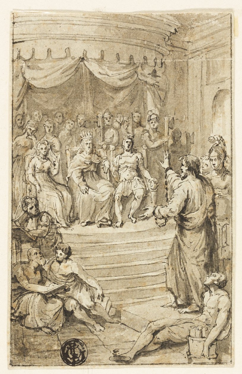 Pál Festus és Agrippa előtt alkotó: Charles Reuben Ryley