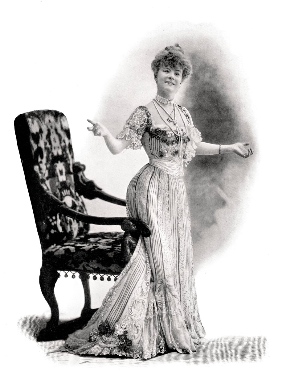 Egy párizsi színésznő, Mademoiselle Charlotte Wiehe, 1901. alkotó: Charles Reutlinger