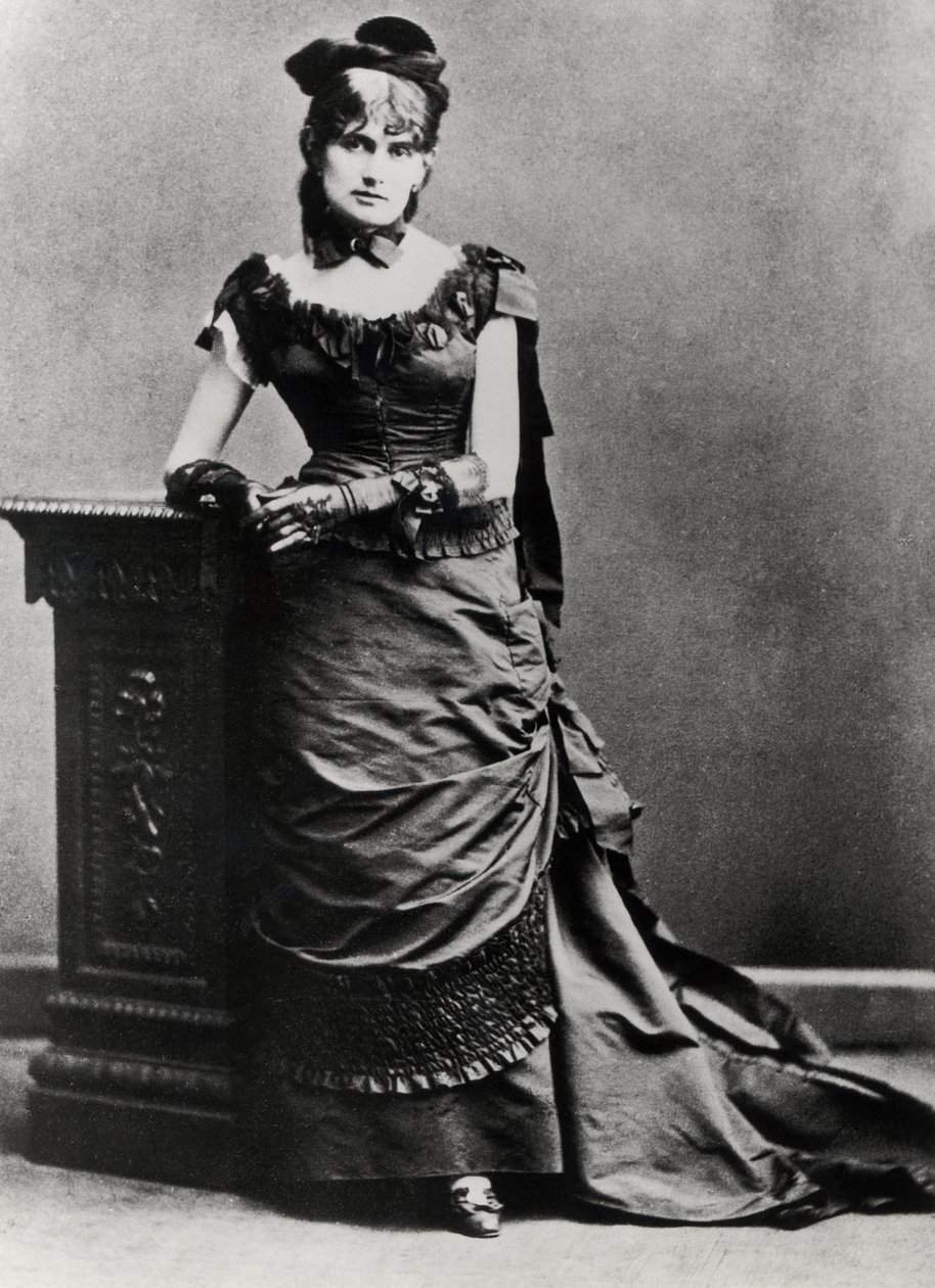 Berthe Morisot (1841-95) (bw fotó) alkotó: Charles Reutlinger