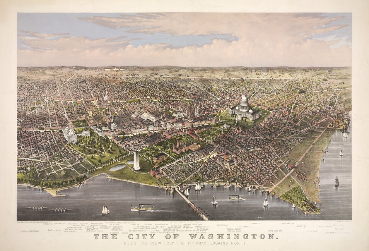 Washington városa, kocsma. 1876 alkotó: Charles Richard Parsons
