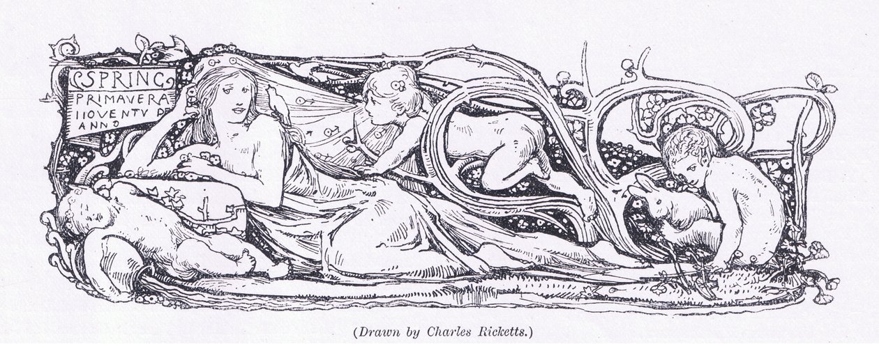 Tavasz, a The Magazine of Art 1893-ból, Cassell and Company, 1893 alkotó: Charles Ricketts