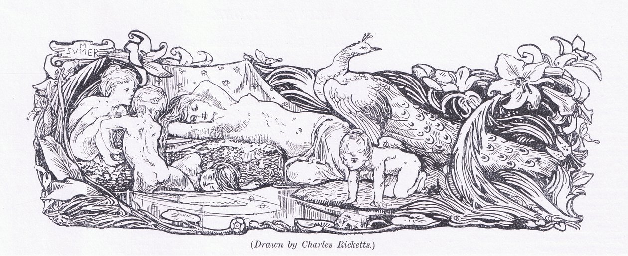 Nyár, a The Magazine of Art 1893-ból, Cassell and Company, 1893 alkotó: Charles Ricketts