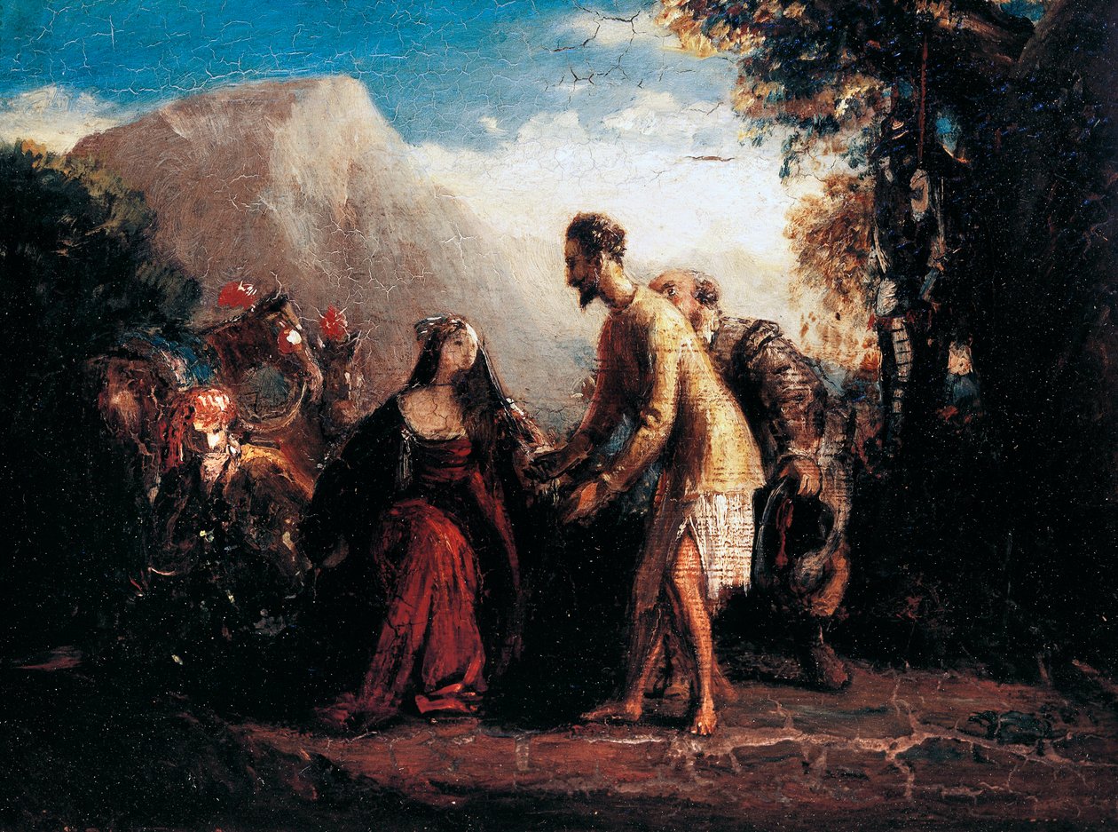 Don Quijote és Dulcinea (olaj, vászon alkotó: Charles Robert Leslie