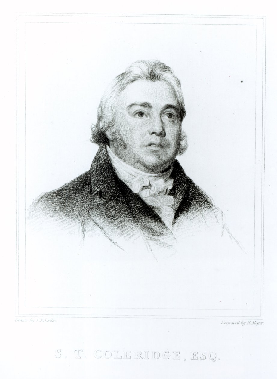 Samuel Taylor Coleridge (1772-1834) portréja, amelyet Henry Meyer (1782-1847) vésett alkotó: Charles Robert Leslie
