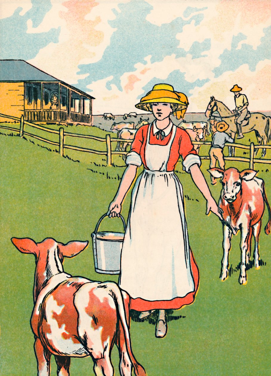 Egy ausztrál tejgazdaság, 1912 alkotó: Charles Robinson