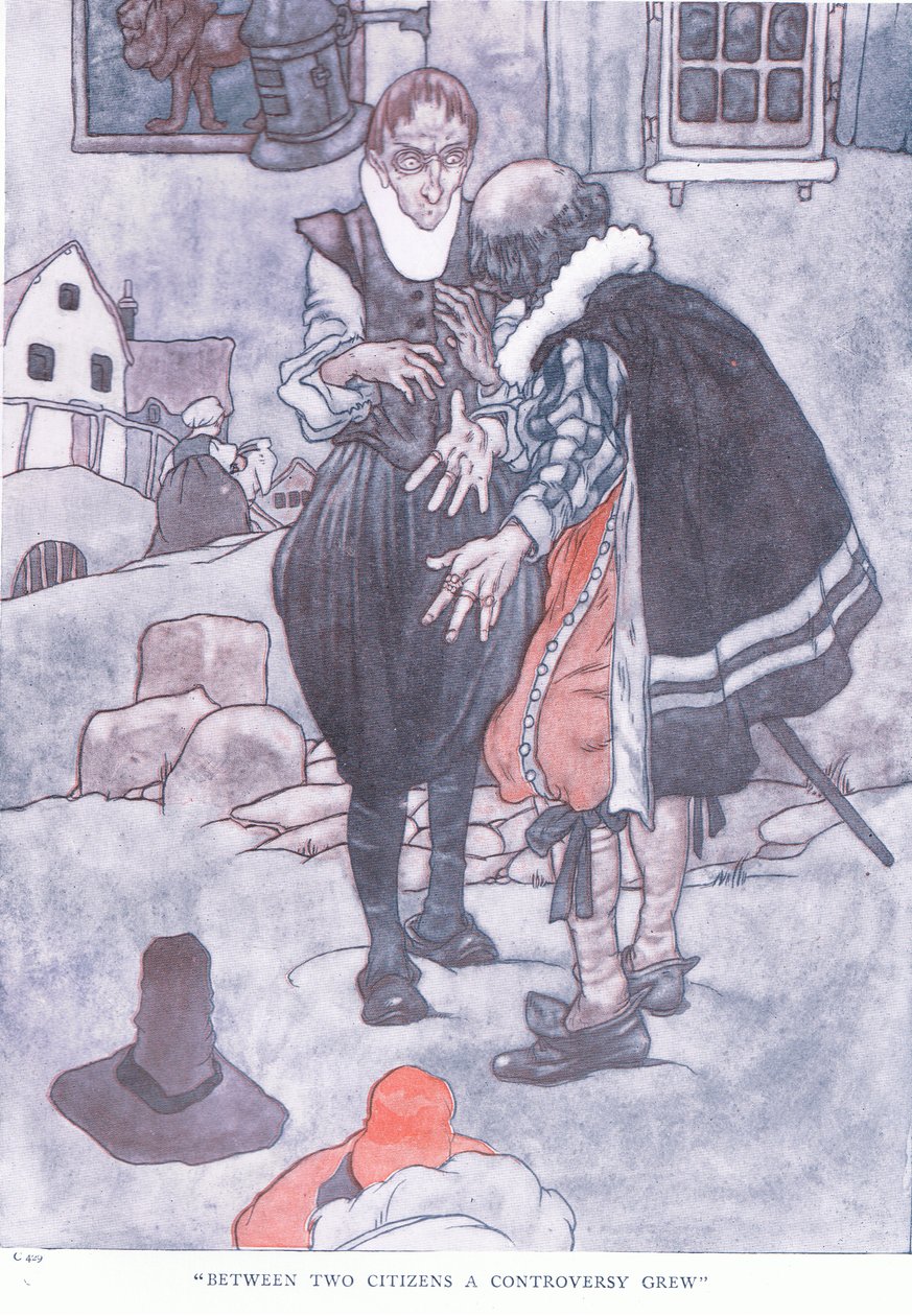 A két polgár között vita nőtt, 1930-as évek alkotó: Charles Robinson