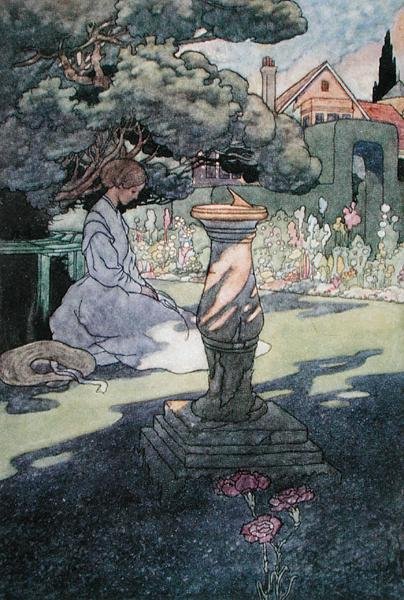 A nap utolsó sugarai, 1912-ben megjelent (színes litográfia) alkotó: Charles Robinson