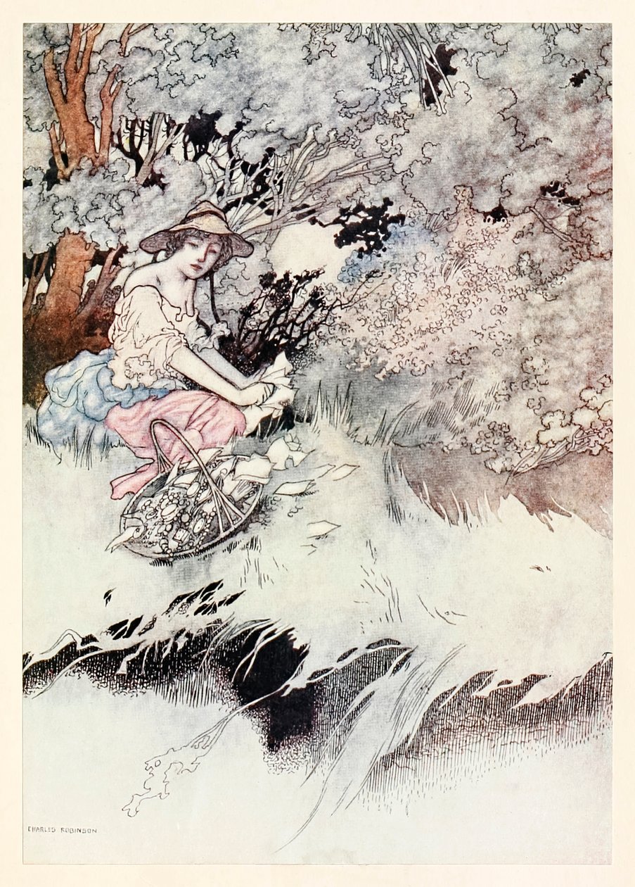 "Papírtépés, gyűrűk törése" az "Egy szerető panaszából" William Shakespeare dalaiban és szonettjeiben alkotó: Charles Robinson