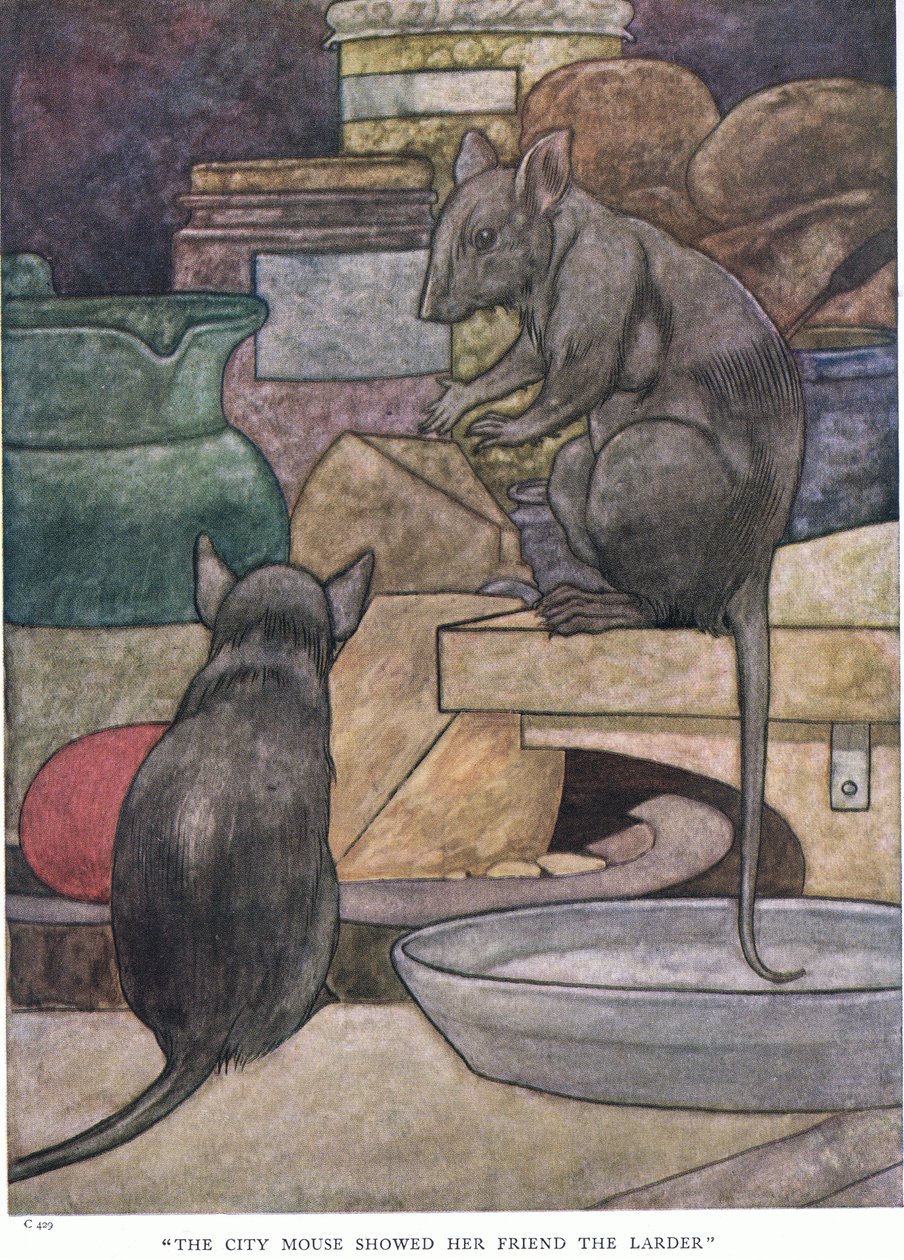 A városi egér az éléskamrát mutatta meg barátjának, az 1930-as években alkotó: Charles Robinson