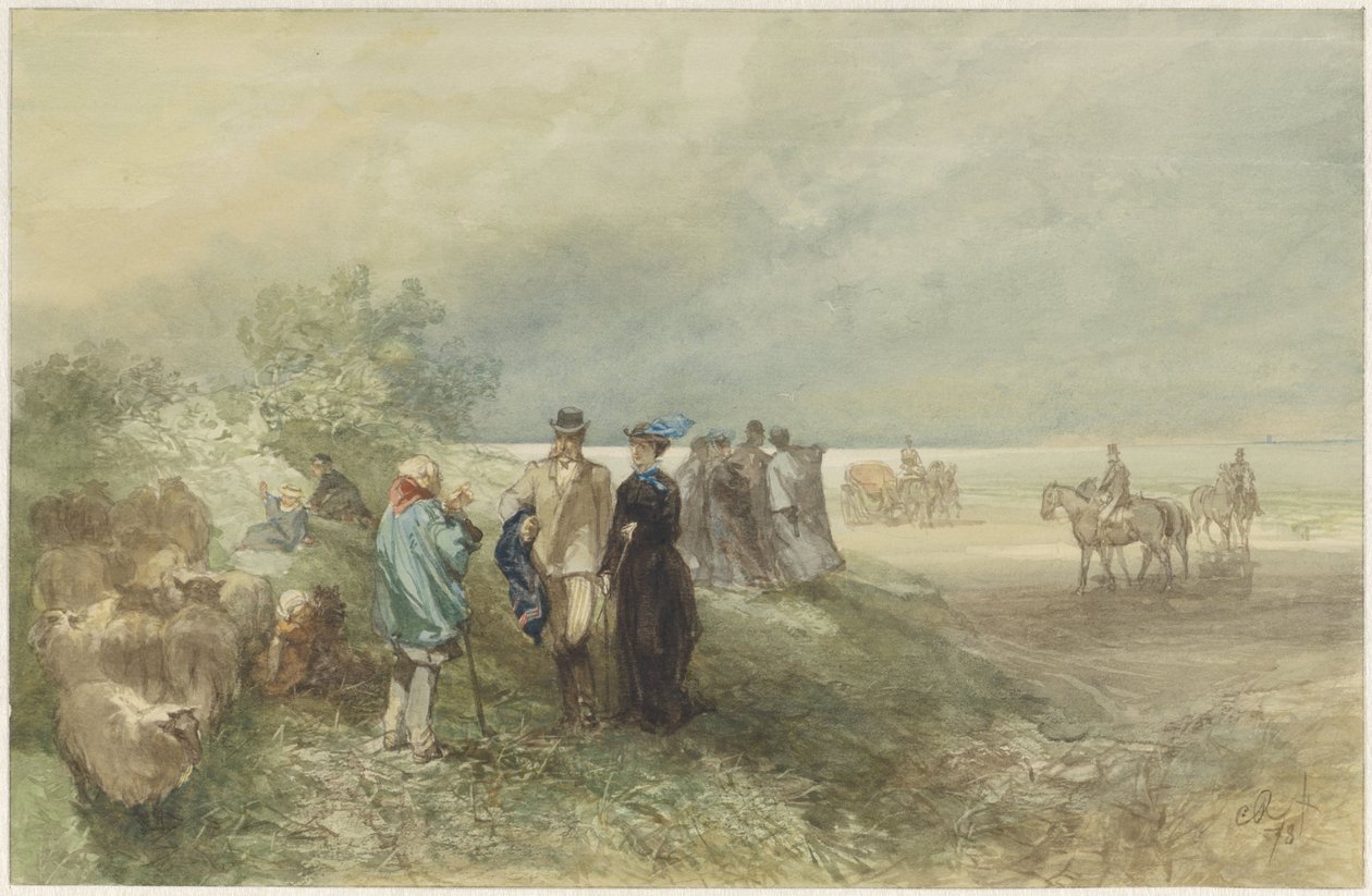A Zuiderzee partján alkotó: Charles Rochussen