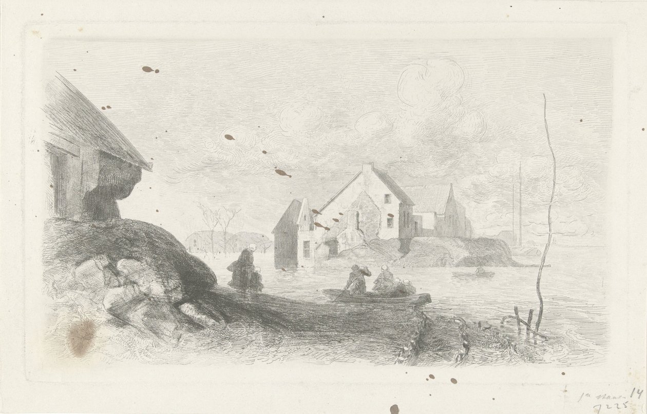 Árvíz Lithben Flood Disaster 1855 (sorozat címe) alkotó: Charles Rochussen