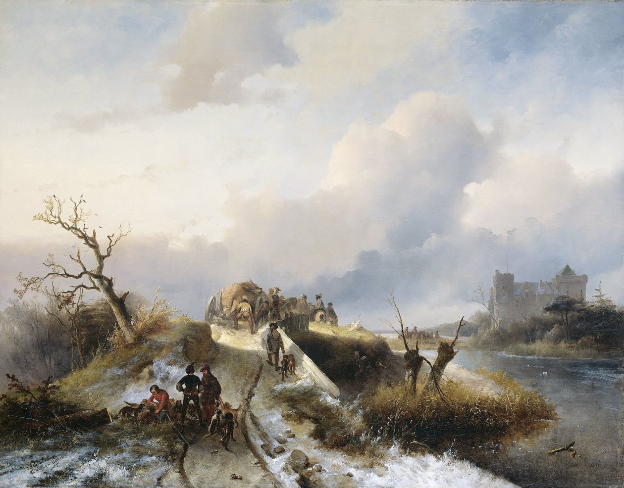 Visszatérés a vadászatból alkotó: Charles Rochussen