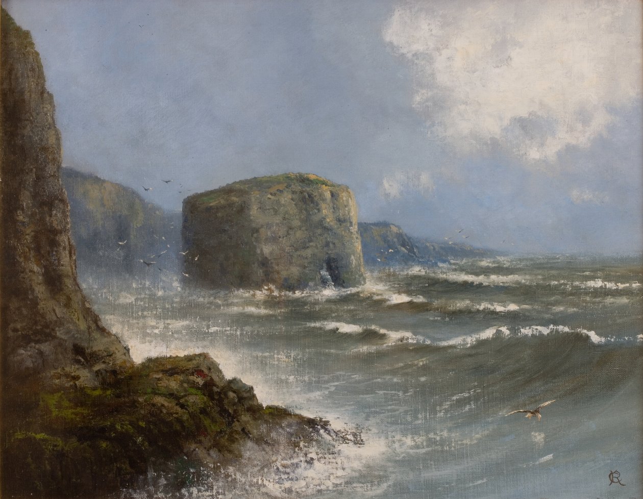 Marsden Rock (olaj a fedélzeten) alkotó: Charles Rutherford