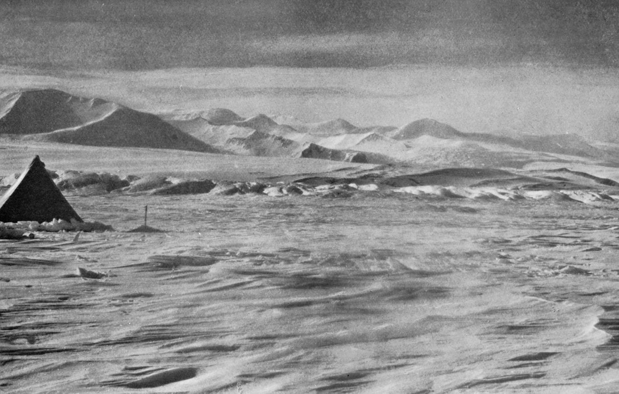 "Nyomás a Beardmore-on a felhőcsináló hegy alatt", 1911, 1913 alkotó: Charles S Wright