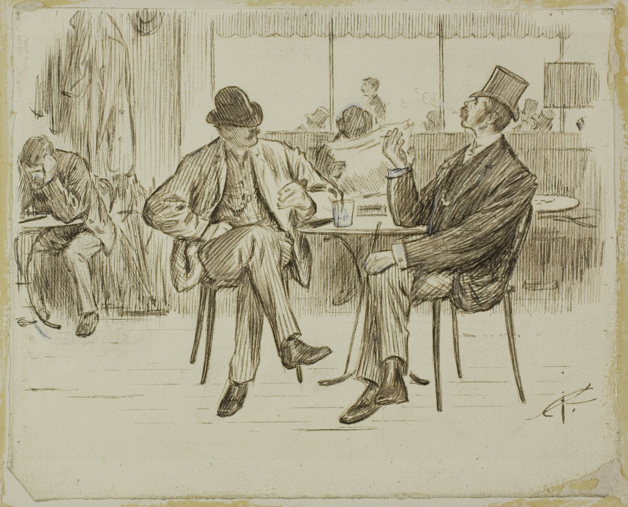 Café Scene alkotó: Charles Samuel Keene