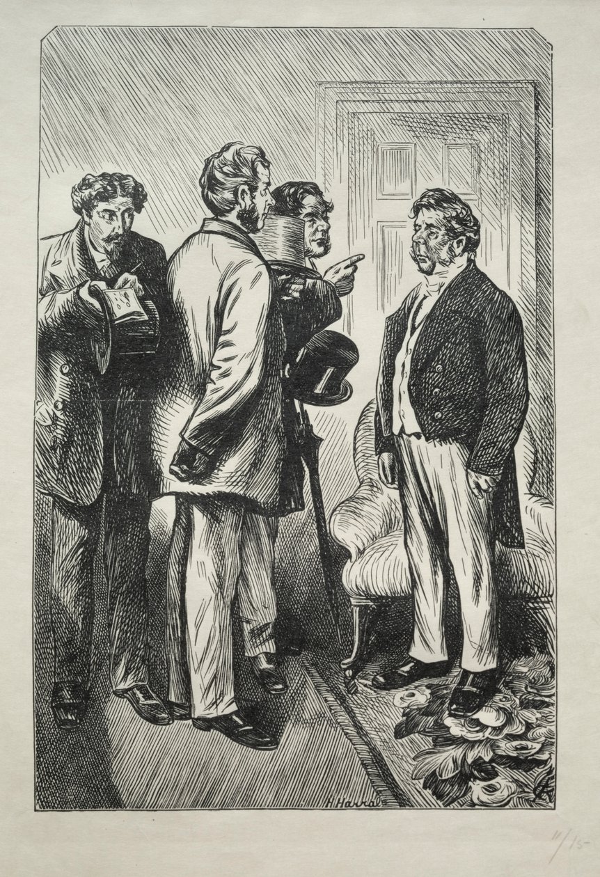 A mi karácsonyi pulykánk, Mr. Bobsby Concerned, 1868. alkotó: Charles Samuel Keene