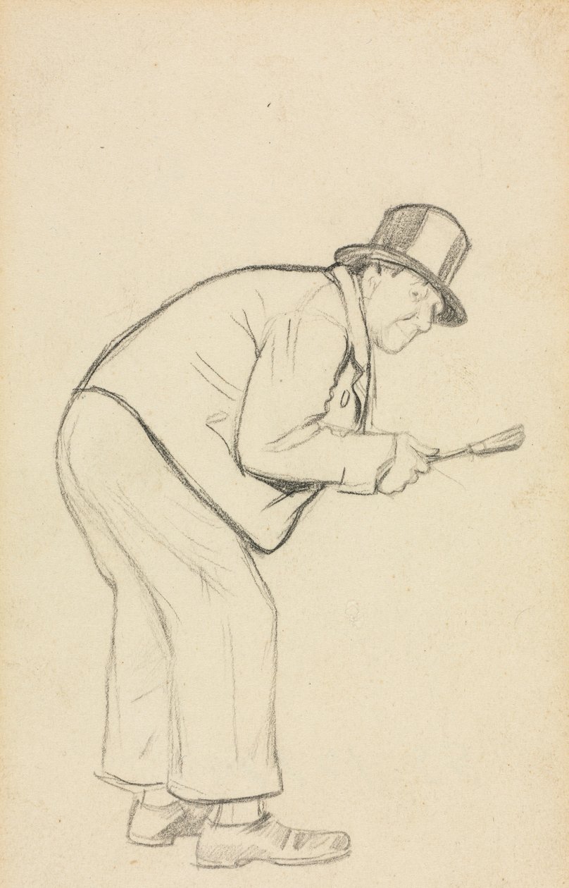 Tanulmány az A Woman Hater számára. alkotó: Charles Samuel Keene
