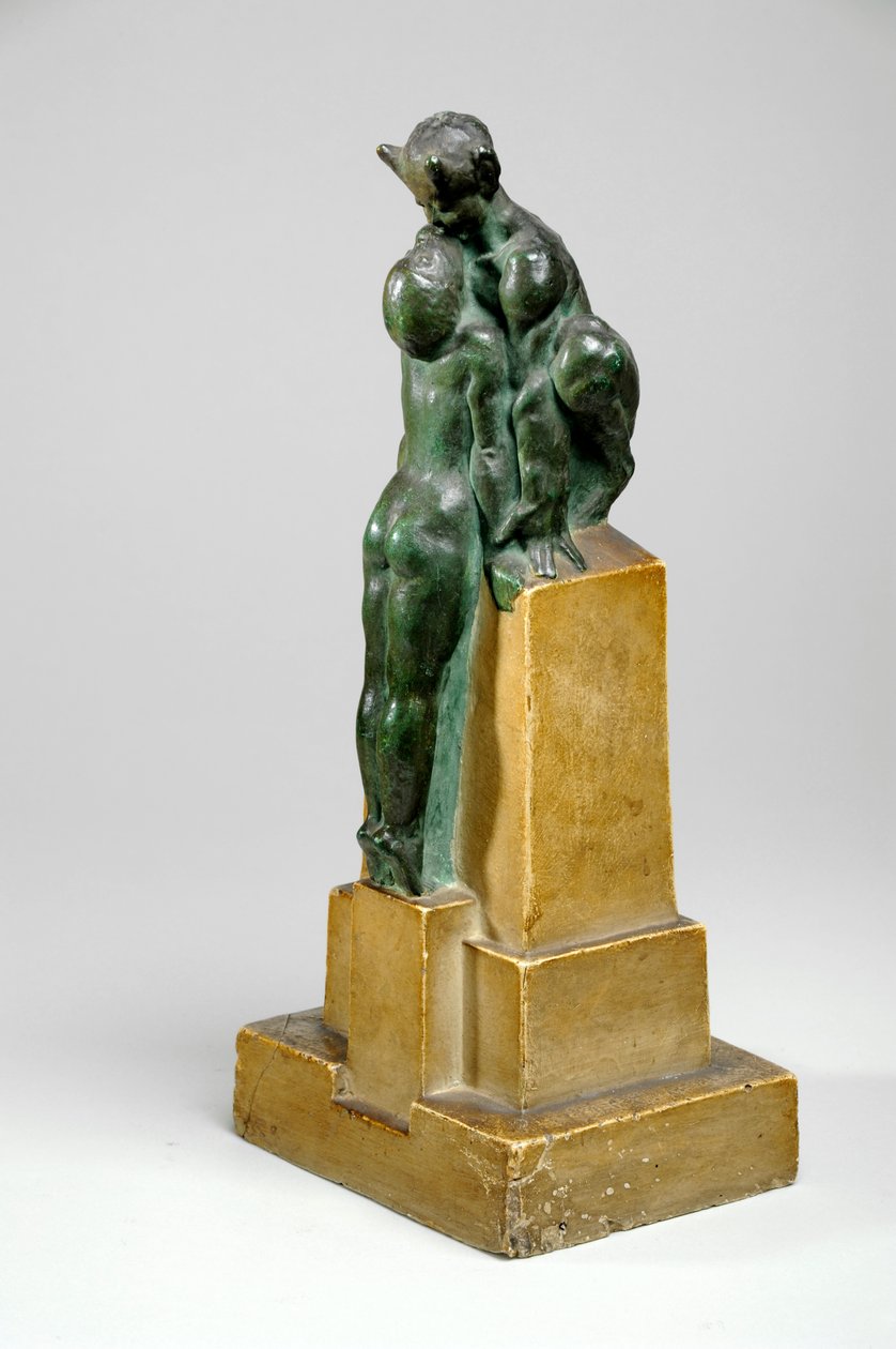 Maquette egy kerti szökőkúthoz nimfák és szatírok csoportja alkotó: Charles Sergeant Jagger