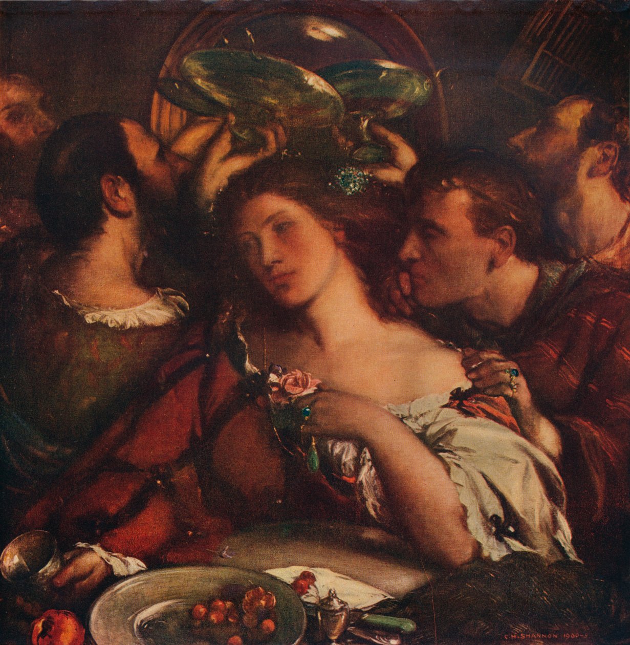 "Tibullus a Delia házában", 1900, alkotó: Charles Shannon