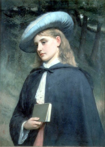 Lány, aki egy könyvet tart alkotó: Charles Sillem Lidderdale