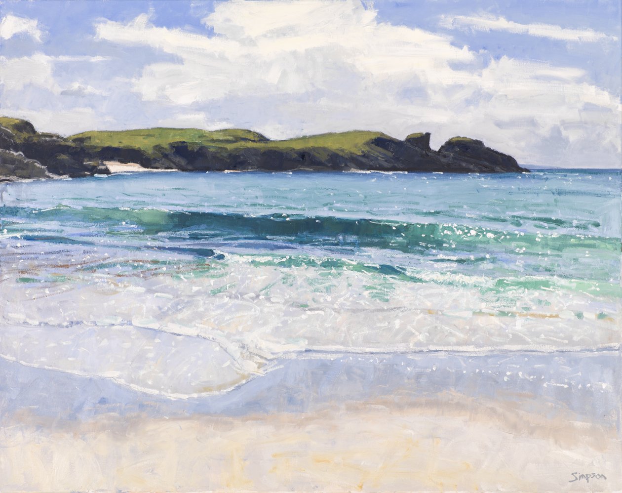 Clachtoll Sea, 2017 (olaj, vászon) alkotó: Charles Simpson