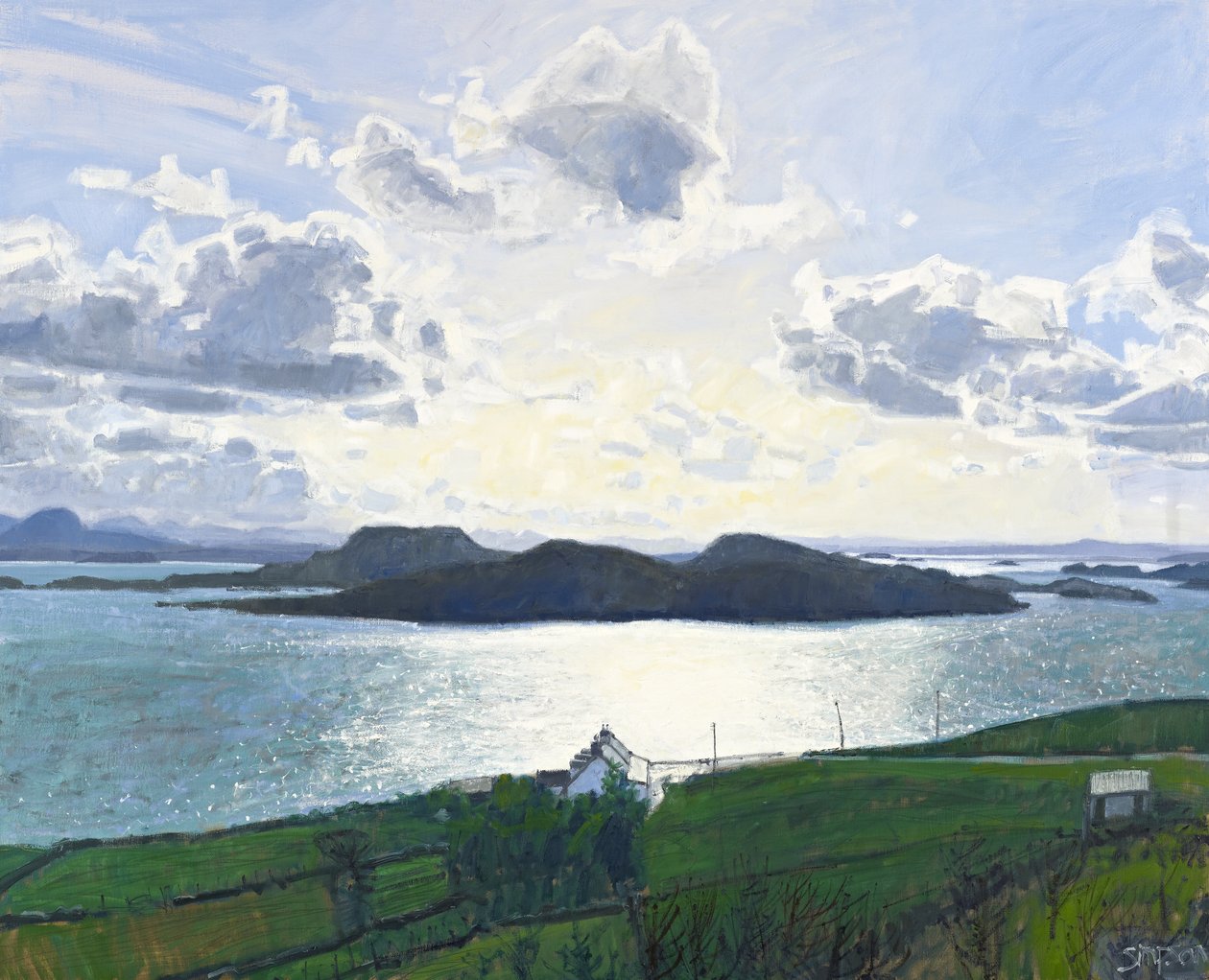 Káprázatos fény, Tanera Mor, 2011 (olaj, vászon) alkotó: Charles Simpson