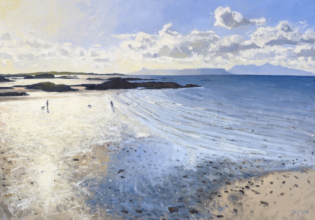 Dog Walkers, West Coast, 2015 (olaj, vászon) alkotó: Charles Simpson