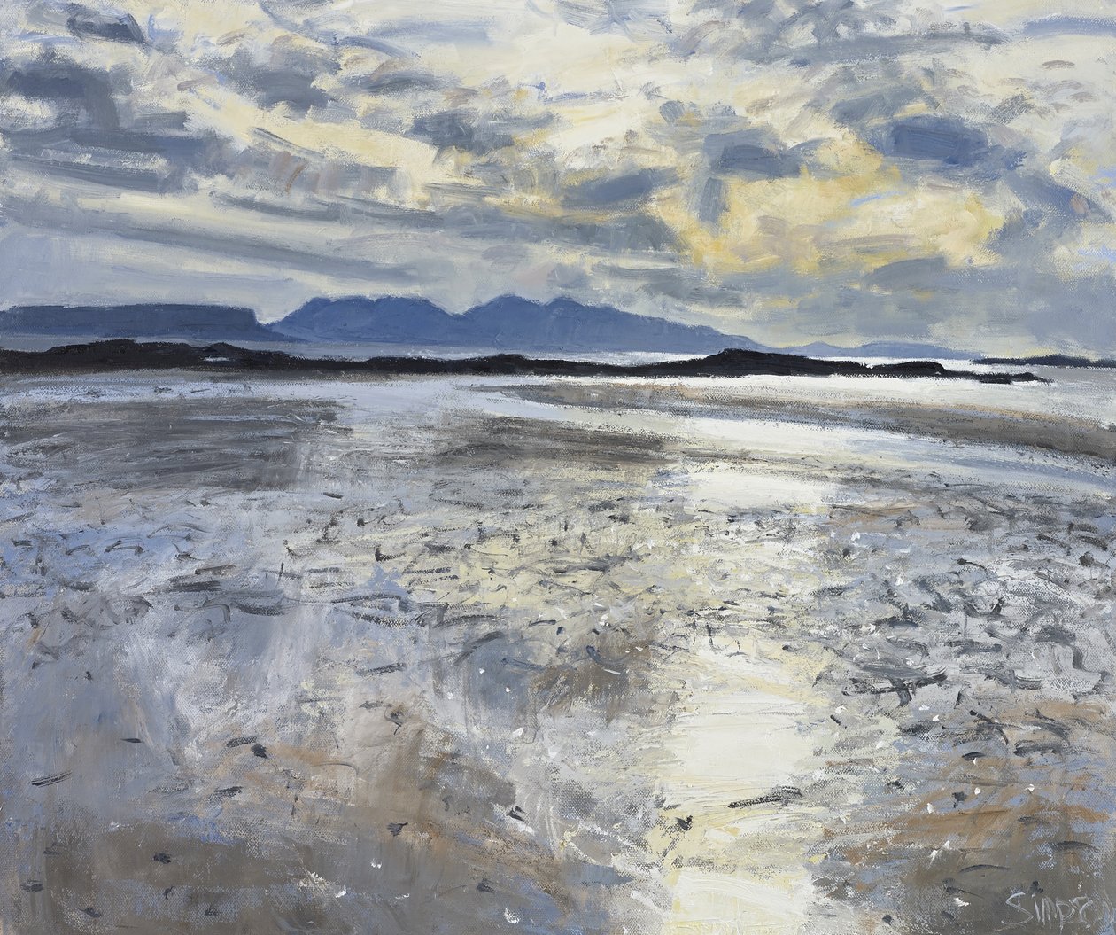 Esti fény, apály, 2013 (olaj, vászon) alkotó: Charles Simpson