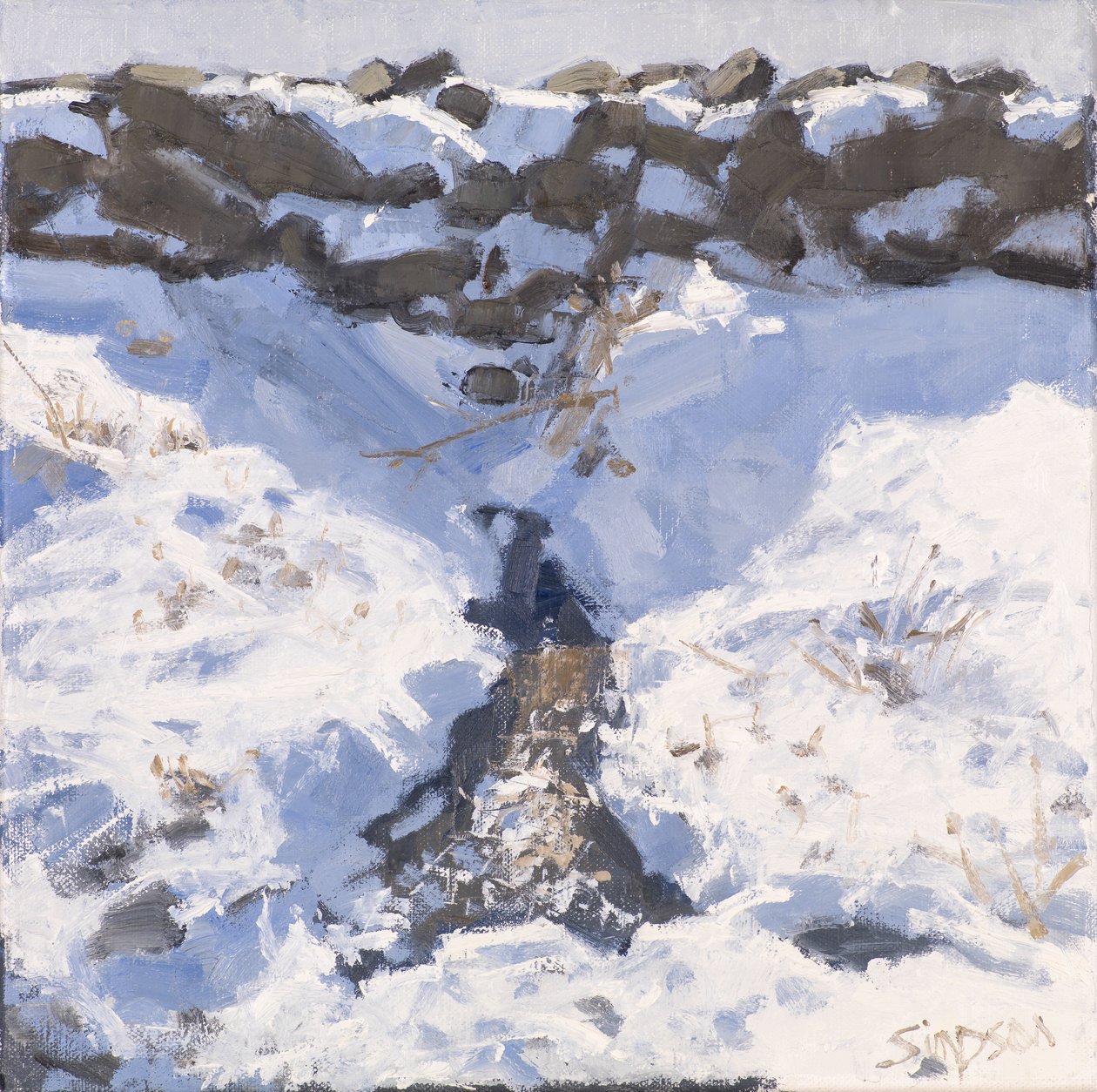 Roadside Snow, 2016 (olaj, vászon) alkotó: Charles Simpson