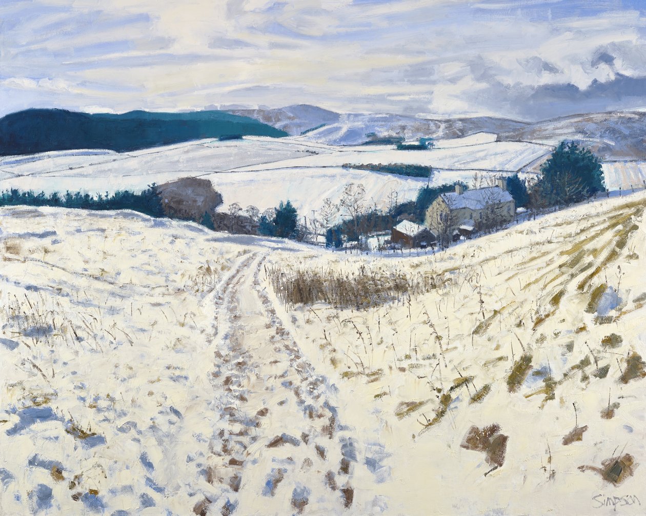 Track down the Hill, 2015 (olaj, vászon) alkotó: Charles Simpson