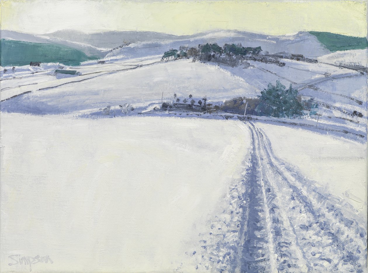 Track through the Snow, 2016 (olaj, vászon) alkotó: Charles Simpson