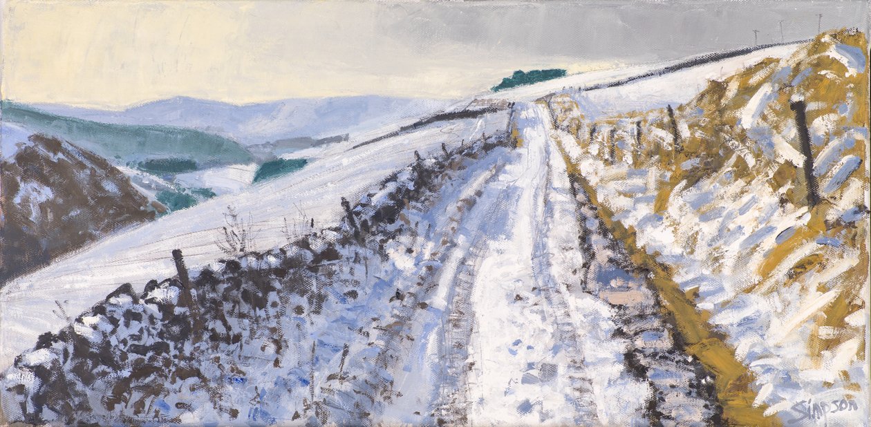 Track to Clovenfords, 2017 (olaj, vászon) alkotó: Charles Simpson