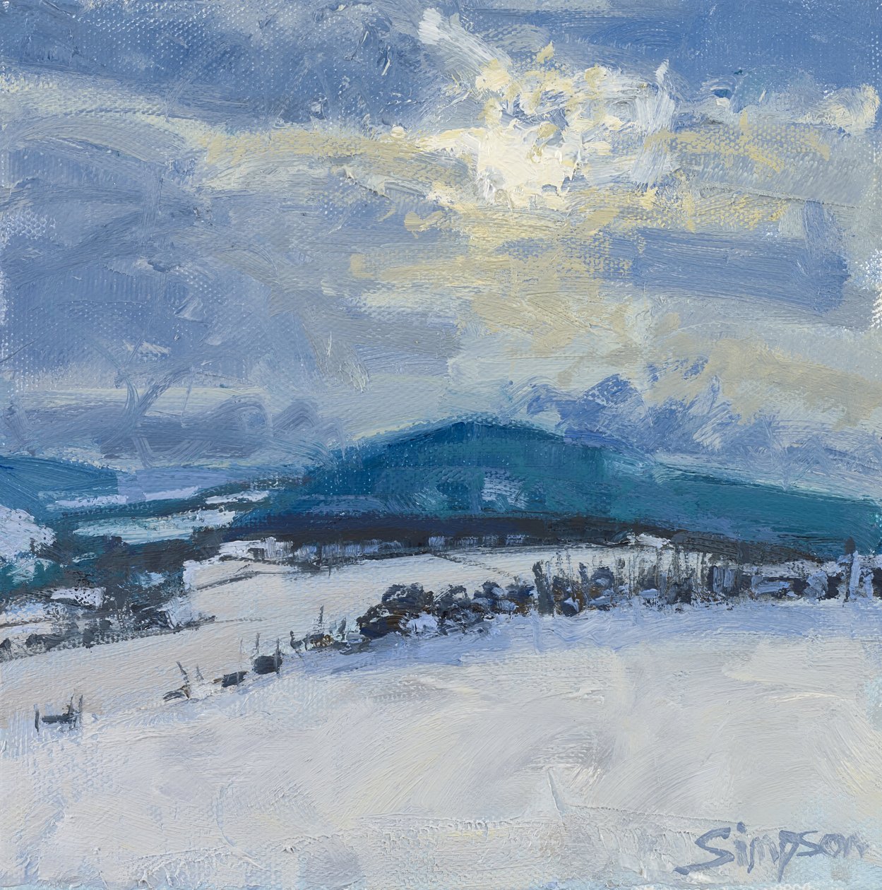 Winter Hill, 2015 (olaj, vászon) alkotó: Charles Simpson