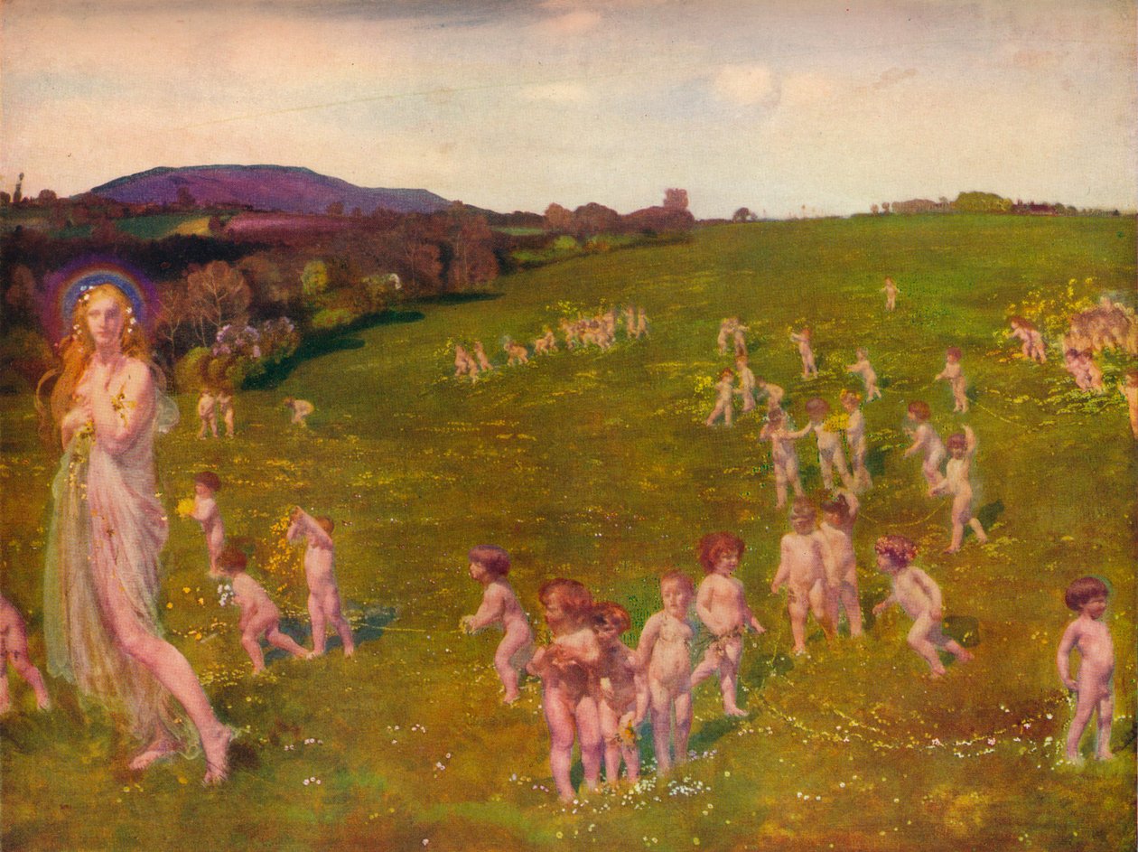 A tavasz eljövetele, 1913 alkotó: Charles Sims