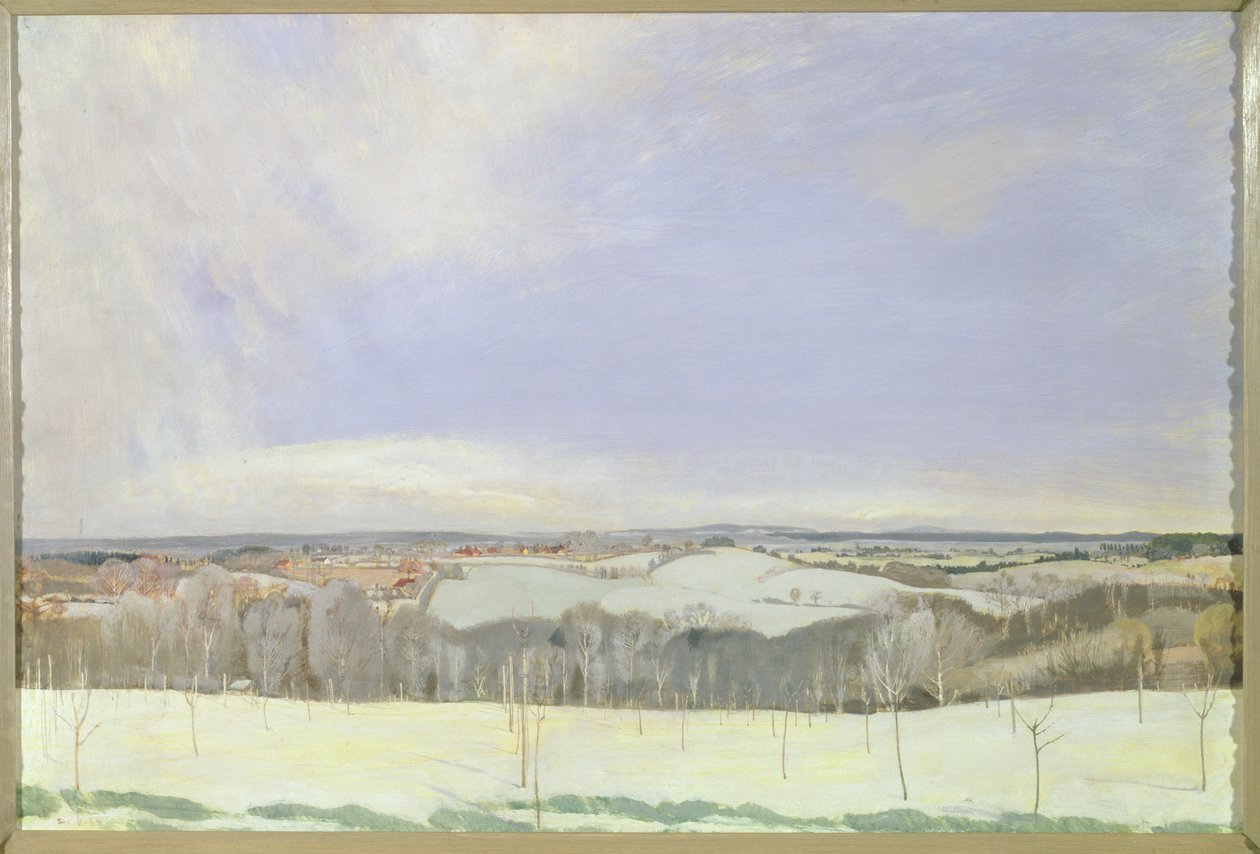 The Weald Winter (tempera a panelen) alkotó: Charles Sims