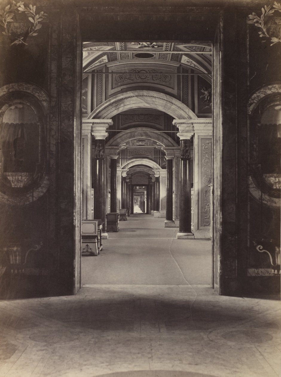 Vatikáni Könyvtár, 1860 körül (albuminnyomat kollódiumnegatívról) alkotó: Charles Soulier