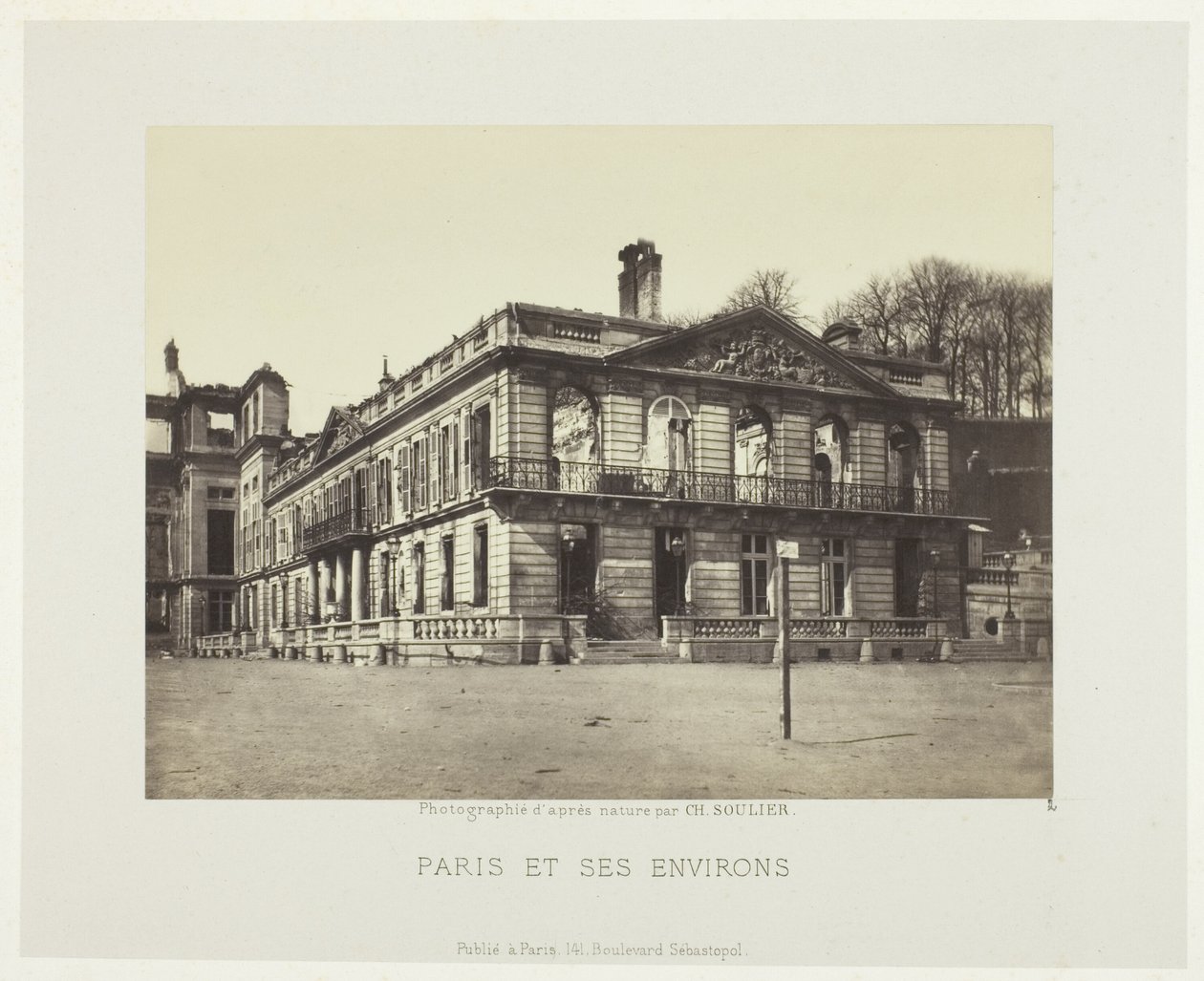 Palais de Saint-Cloud, a "Paris et ses environs" (Párizs és környéke) sorozatból. alkotó: Charles Soulier