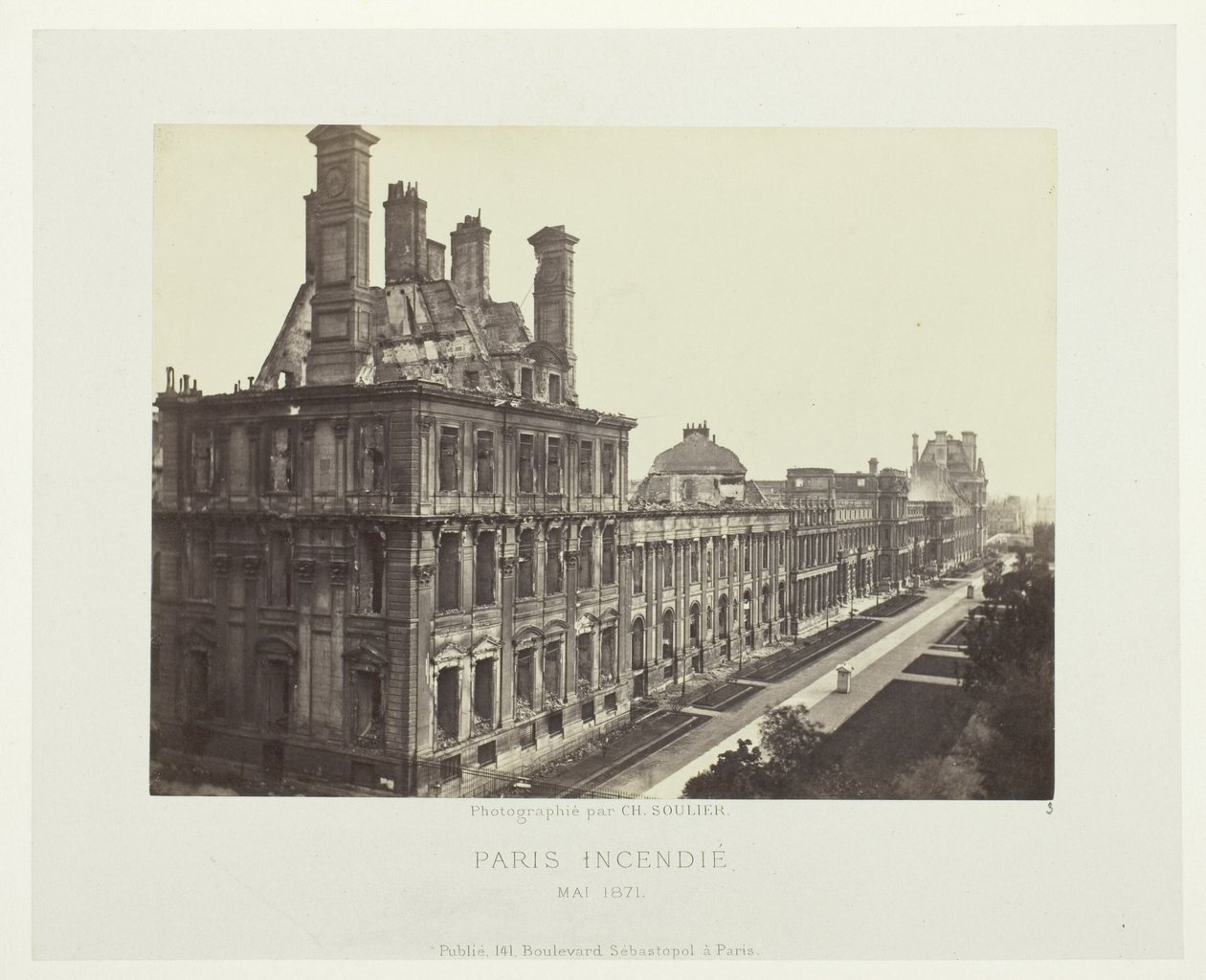 Párizsi tűz (Tuileries-palota, Marsan pavilon) alkotó: Charles Soulier