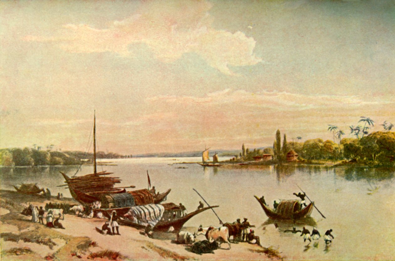 Barrackpur – A Gangeszben Kalkutta mellett, 1840-es évek, 1901. alkotó: Charles Stewart Hardinge